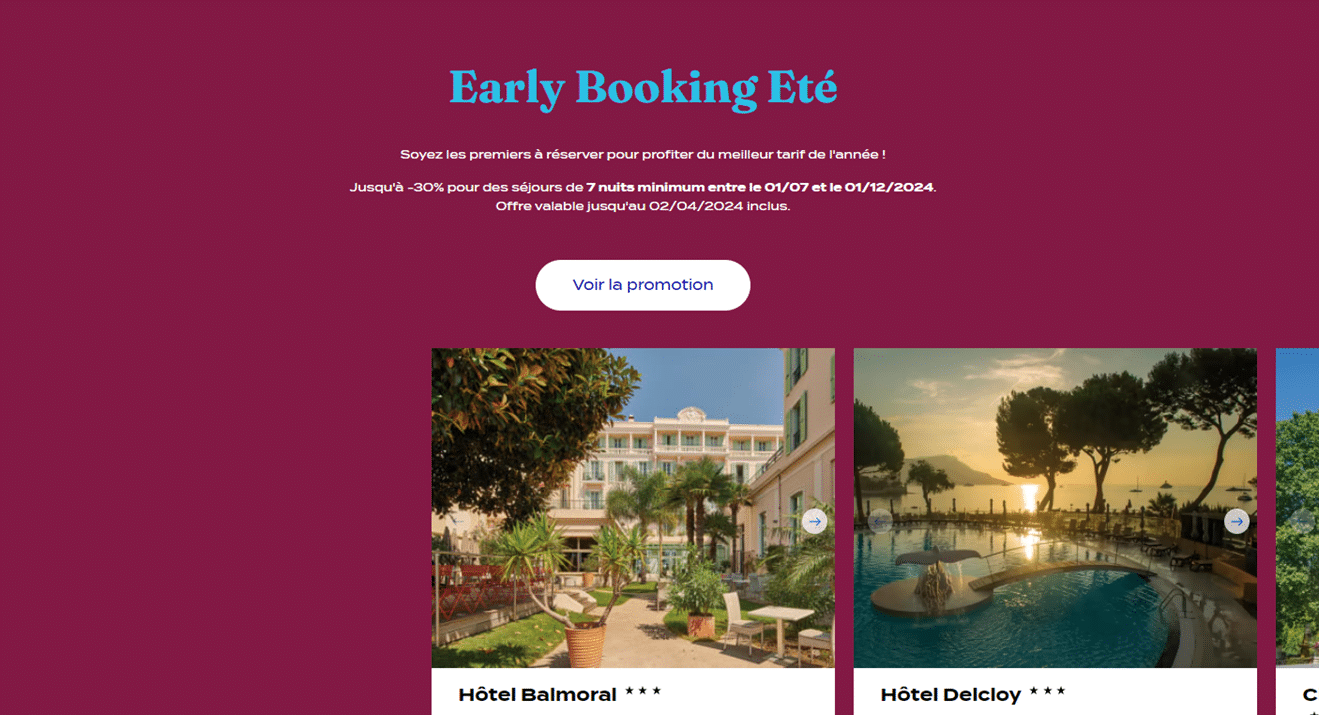 early booking ete