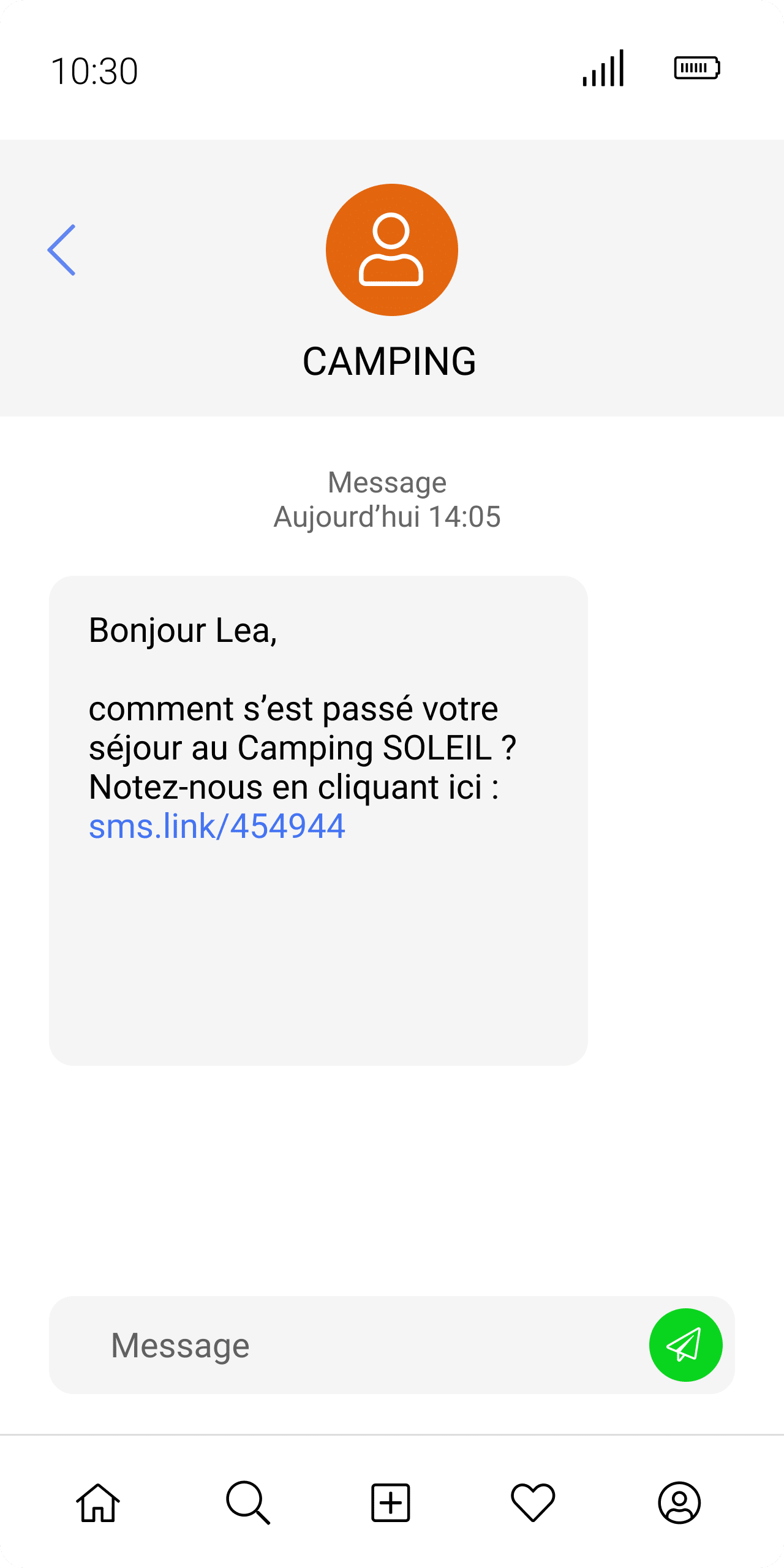 SMS Camping